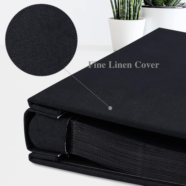 Detalle de Vienrose Fotoalbum traditionell, 10 x 15 cm – Leineneinband für bis zu 600 Fotos