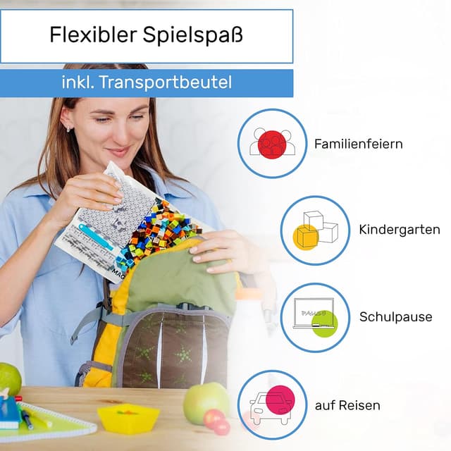 Thumbnail 4 de CUBIDI Original Mosaikspiel Lustige Fahrzeuge