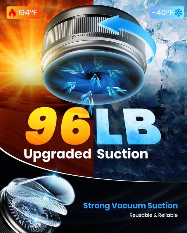 Detalle de 2026 Upgraded 360° Vacuum Magnetic Car Phone Holder