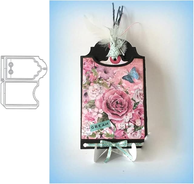 Detalle de Label Tag metal die cuts for DIY scrapbooking and card making