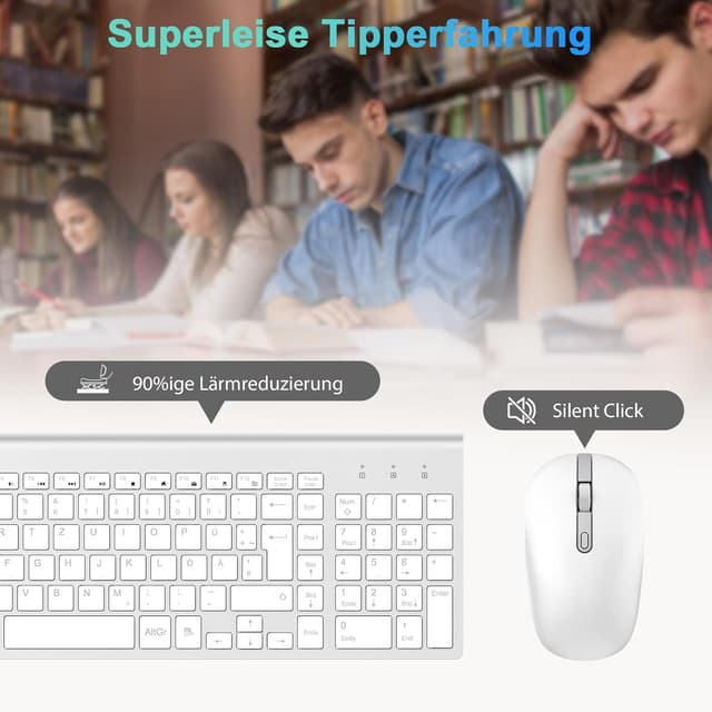 Detalle de cimetech Tastatur Maus Set 2,4G Kabellos