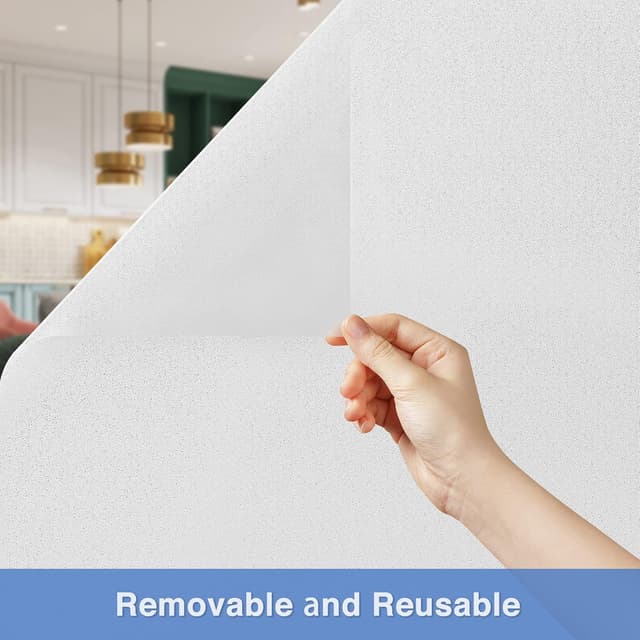 Thumbnail 6 de Volcanics Fensterfolie blickdicht (Milchglas-Effekt) 90 x 200 cm, statisch, klebstofffrei mit Montagewerkzeug