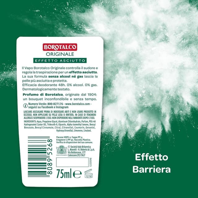 Thumbnail 1 de Borotalco Deodorante Vapo Originale 75 ml