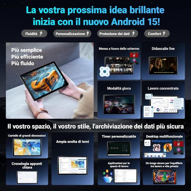 Thumbnail 5 de Laptok Tablet 10.1" Android 15, 16GB RAM