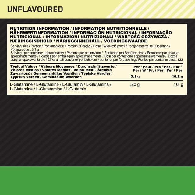 Thumbnail 6 de Optimum Nutrition Glutamin-Pulver 630 g