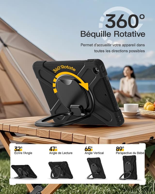 Detalle de BRAECN Coque iPad 10,2 antichoc rotative