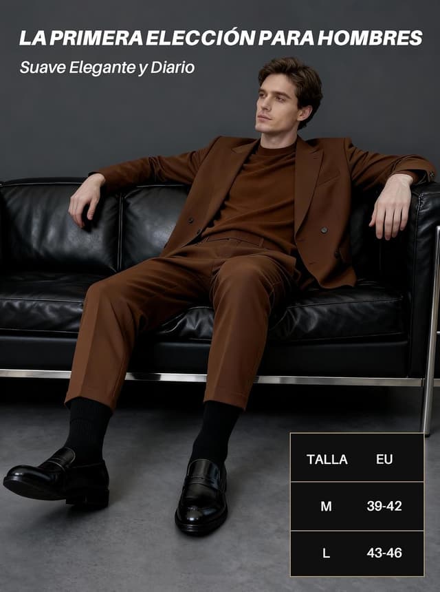 Thumbnail 6 de ZFSOCK Calcetines Hombre Algodón Vestir 5 Pares