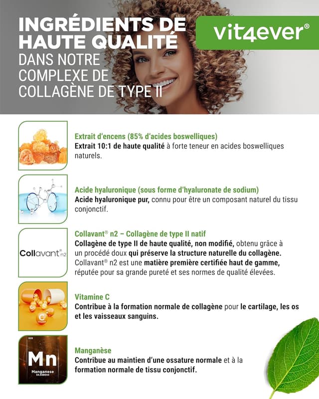 Detalle de Complexe collagène de type II avec collagène natif Collavant n2®