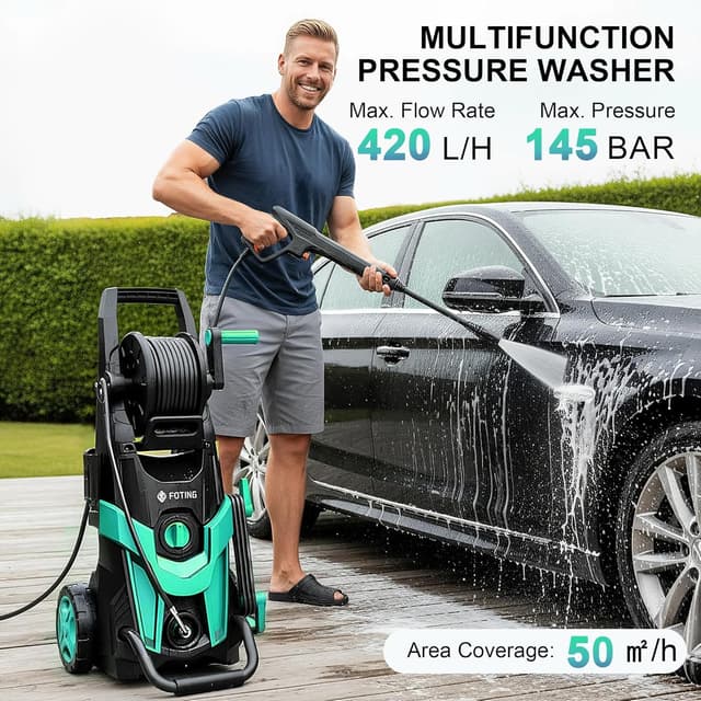 Thumbnail 1 de Pressure Washer with Hose Reel for Cars & Patios