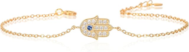 Detalle de Diamond Treats bracelet main de Fatma en argent 925 pour femme (khamsa) serti de pierres en zirconia