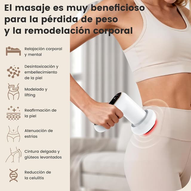 Detalle 2 de MIVONAXI Masajeador anticelulítico 5 cabezales