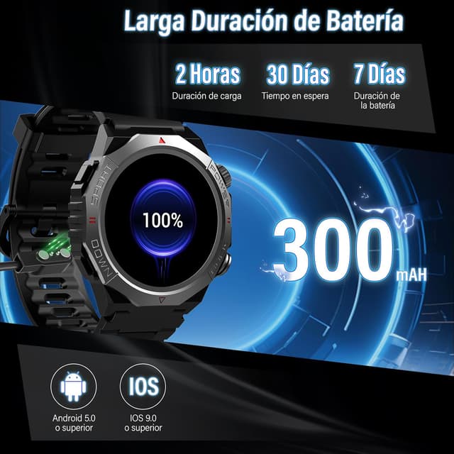 Thumbnail 5 de Reloj Inteligente 1,39" Militar con llamadas