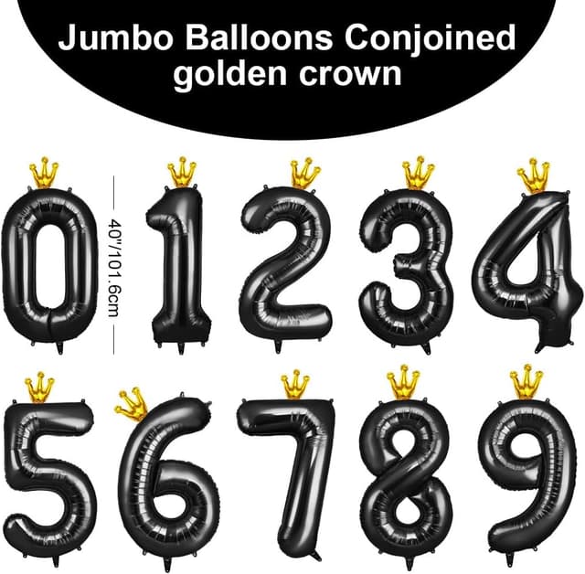 Thumbnail 1 de AOOSU Globo Número 0 negro 101 cm