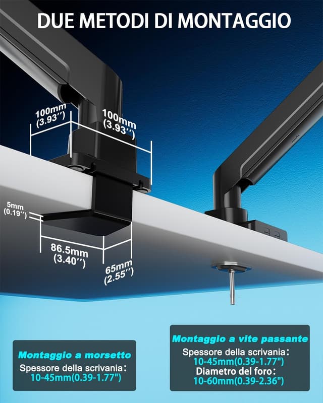 Detalle 2 de EP Gear braccio monitor 20 kg VESA 100x100