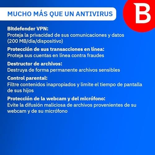 Detalle de Bitdefender Internet Security 5 dispositivos 2 años