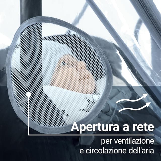 Detalle de Zamboo Parapioggia Ovetto Universale Premium con finestra ampia e cerniera