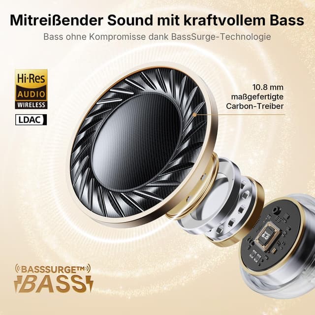 Thumbnail 2 de EarFun Clip Open Ear Kopfhörer Bluetooth 40 Std. Akku