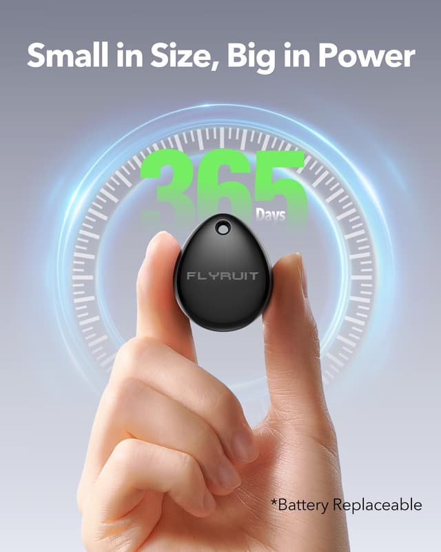 Detalle de Air Tracker Tags 4-Pack for Apple Find My (MFi Certified, iOS Only) — Mini Bluetooth Key Finder