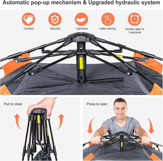 Thumbnail 6 de Amflip Camping Zelt Automatisches 2 Mann