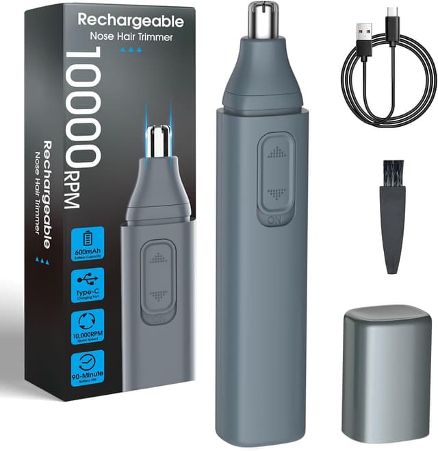 Detalle de JISHO Nose Hair Trimmer 10,000 RPM – USB rechargeable 🪒