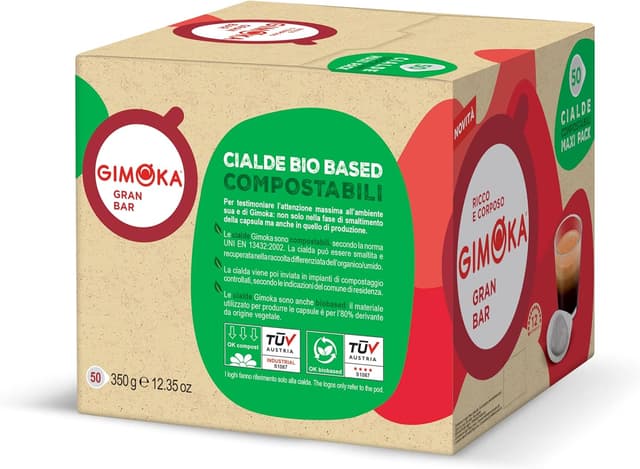 Detalle de Gimoka Easy Serving Espresso – dosettes compatibles (44–50 mm) Grand Bar Intense, intensité 12, boîte de 50