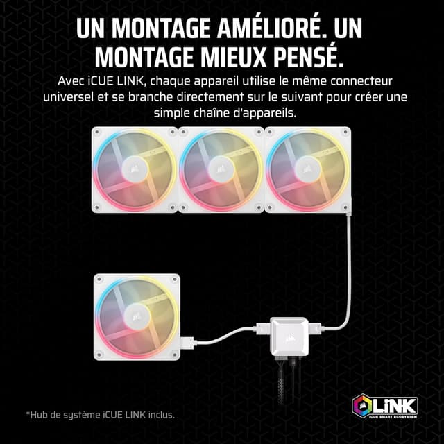 Thumbnail 4 de CORSAIR iCUE Link LX120-R 120mm RGB Ventilateurs