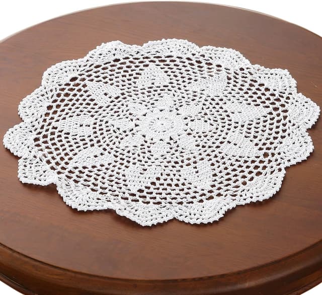 Detalle de gracebuy Crochet Lace Placemats 15 Inch