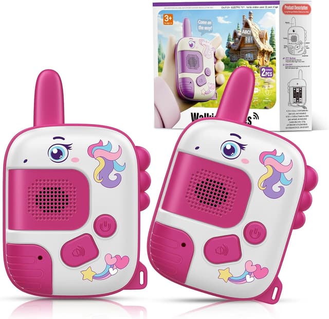 Detalle de Wootoyz New 2PCS Kids Walkie Talkies (Unicorn) – Outdoor toy for ages 3–12