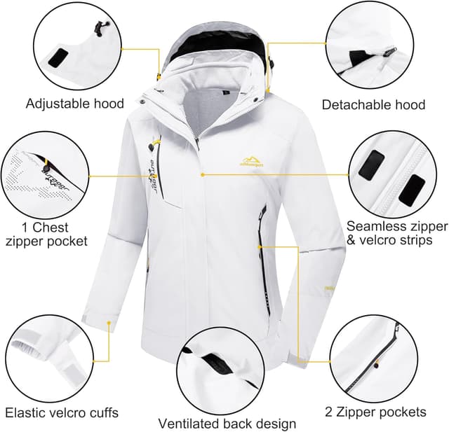 Thumbnail 5 de MAGCOMSEN Women's 3-in-1 Waterproof Ski Jacket