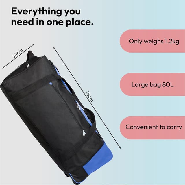 Thumbnail 5 de IN Suitcase Large 32” Foldable Wheeled Holdall 80L