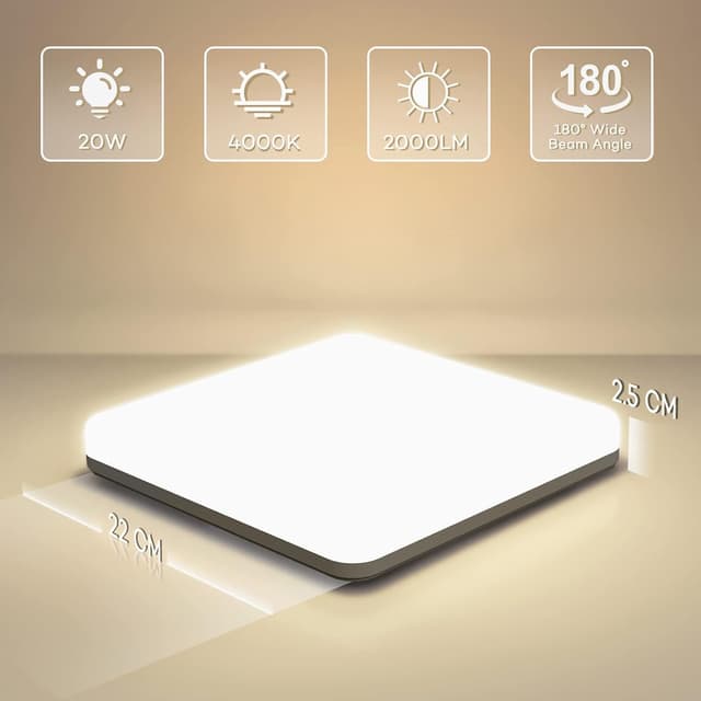 Detalle 2 de Plafoniera LED soffitto 20W 4000K