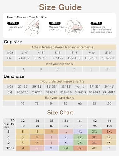 Detalle 2 de EIISSION sujetador sin aros mujer reductor push up (talla L) negro, sin costuras e invisible