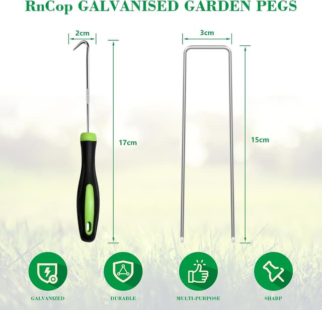 Thumbnail 1 de RnCop Galvanized Garden Pegs 50 pack 15 cm