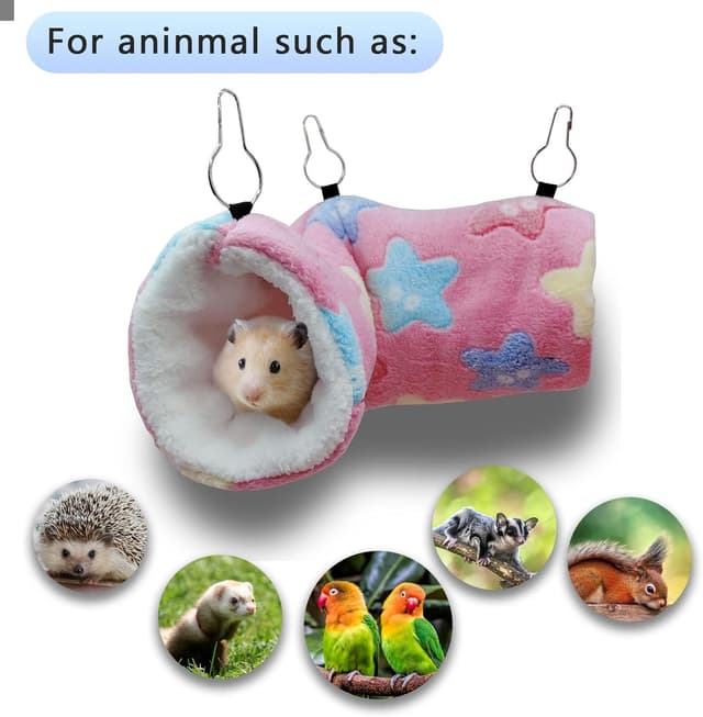 Detalle 1 de QeeHeng Hängematte-Tunnel für Kleintiere 50 x 15 cm