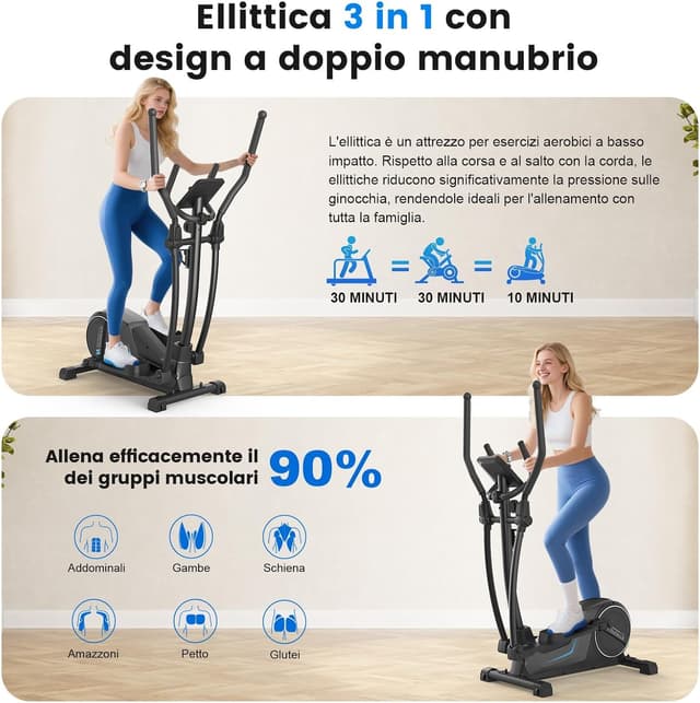 Detalle de Neezee Ellittica 8 kg, 16 livelli magnetici