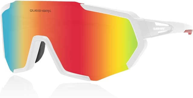 Detalle de Queshark Occhiali Veloci da ciclismo uomo e donna: montatura TR90, UV400 e lenti antiriflesso