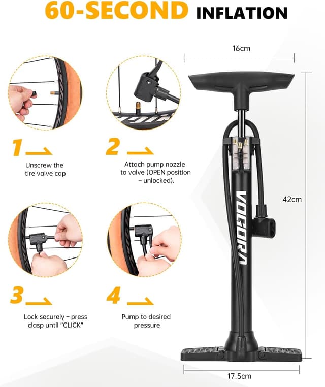 Thumbnail 5 de VOGORA Pompa per Bicicletta 160 PSI