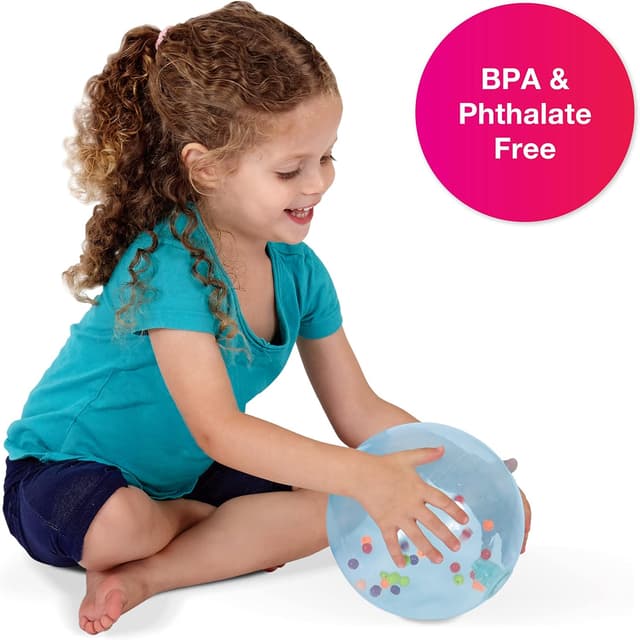 Detalle de BSM EDUSHAP Balle arc-en-ciel transparente 6M (Édition 705373) – ballon souple dès 6 mois