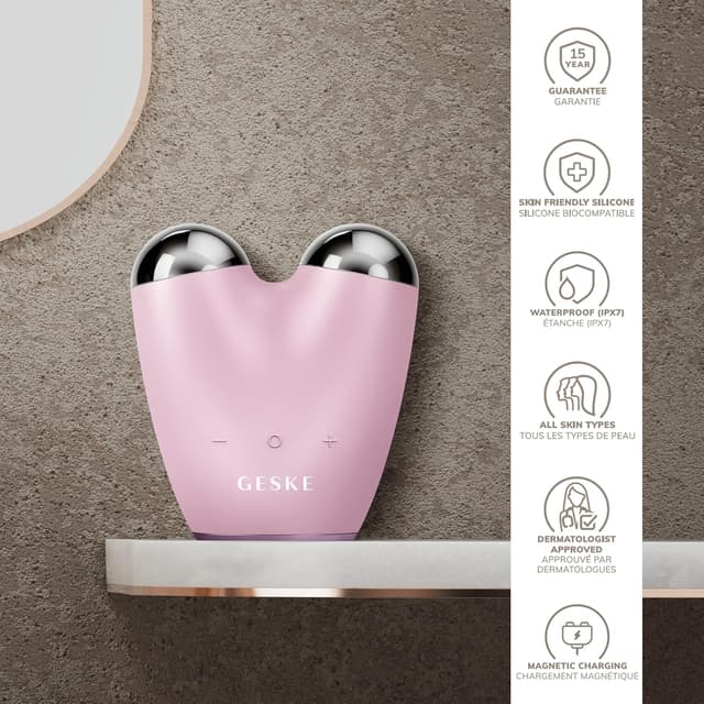 Detalle de GESKE SmartAppGuided™ MicroCurrent Face Lifter 6 en 1 – appareil de lifting visage anti-âge