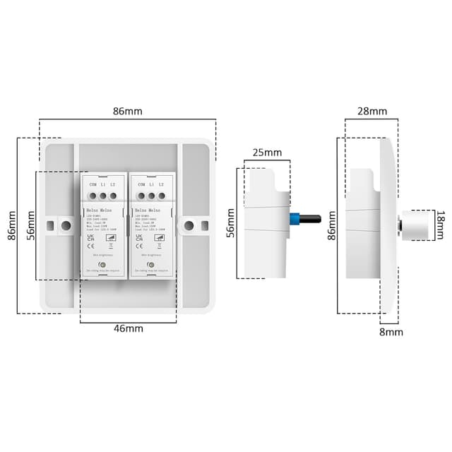 Thumbnail 3 de LEDVIA LED Dimmer Switch 3-150W