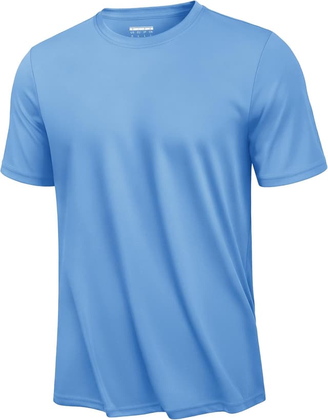 Detalle de KEFITEVD Men’s quick-dry stretchy T-shirt with UPF 50+ fabric for summer sport