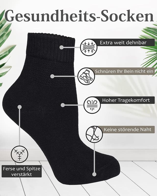 Detalle de Fiera Besa Diabetikersocken Damen knöchelhoch