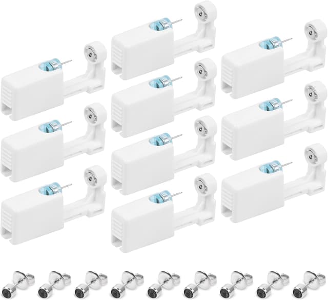 Detalle de Aucuu Perceur d’oreille auto-perçant : kit de pistolets de piercing jetables en acier inoxydable
