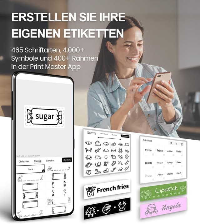 Thumbnail 4 de Phomemo P12 Etikettendrucker đš