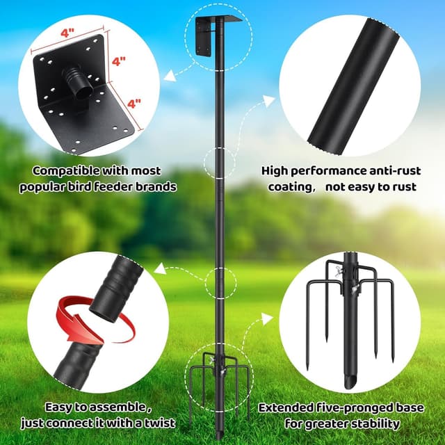 Thumbnail 3 de Vogelhaus-Stangenhalterungsset 114–190 cm