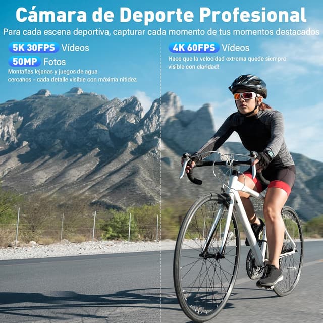 Thumbnail 1 de Ruycllo Cámara Deportiva 5K 50MP
