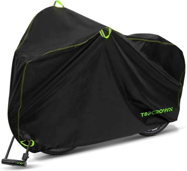 Detalle de Topcrown XL Waterproof Bike Cover (210D, 3000mmH₂O) for 1 Bike with Storage Bag