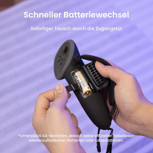 Detalle de KIWI design G4 Max verlängerte Controller-Griffe für Meta Quest 3/3S – passend auch für größere Hände