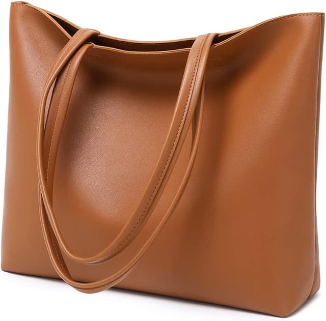 Detalle de MEEGIRL Damen Henkeltasche (PU-Kunstleder) – Tote/Shopper Bag mit Reißverschluss und Innentasche