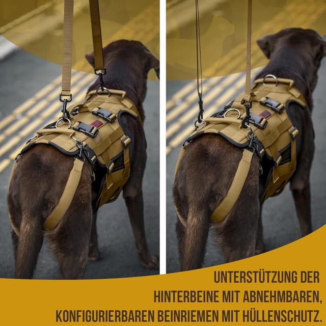 Thumbnail 6 de OneTigris Harnais pour chien Invictus : aide réglable à la marche et au transport